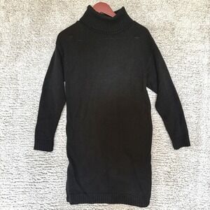 Pretty little Thing Sweater Dress Women's Small‎ Black Midi Ribbed Knit